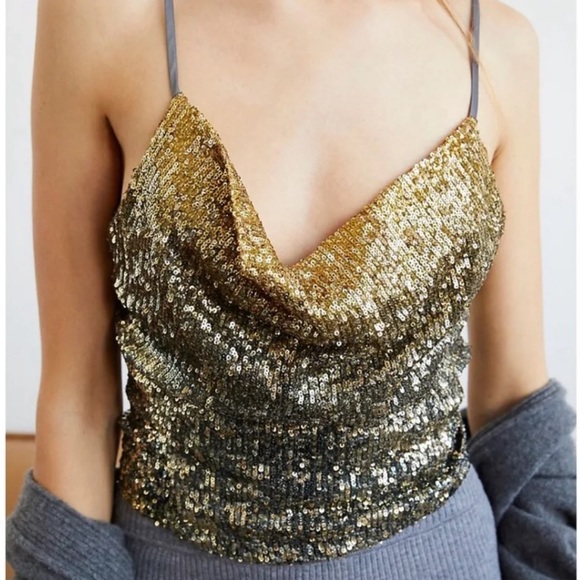 Free People Glitter Sequin Top Stop & Stare Top - Picture 10 of 11